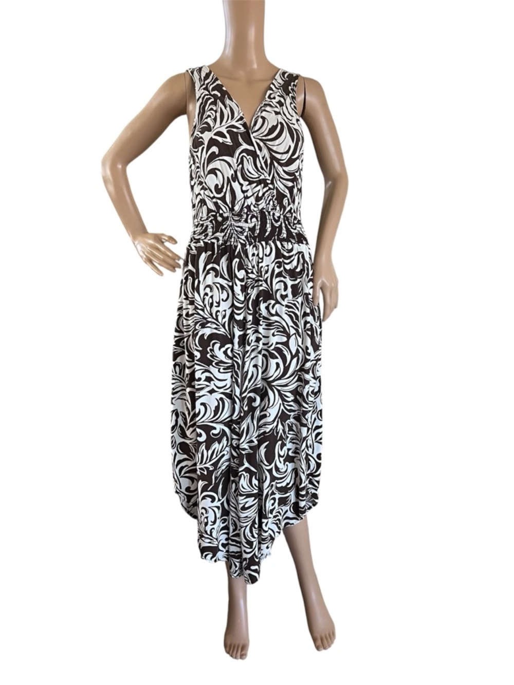 FINAL TOUCH Super Wide Leg Jumpsuit Elastic Waist